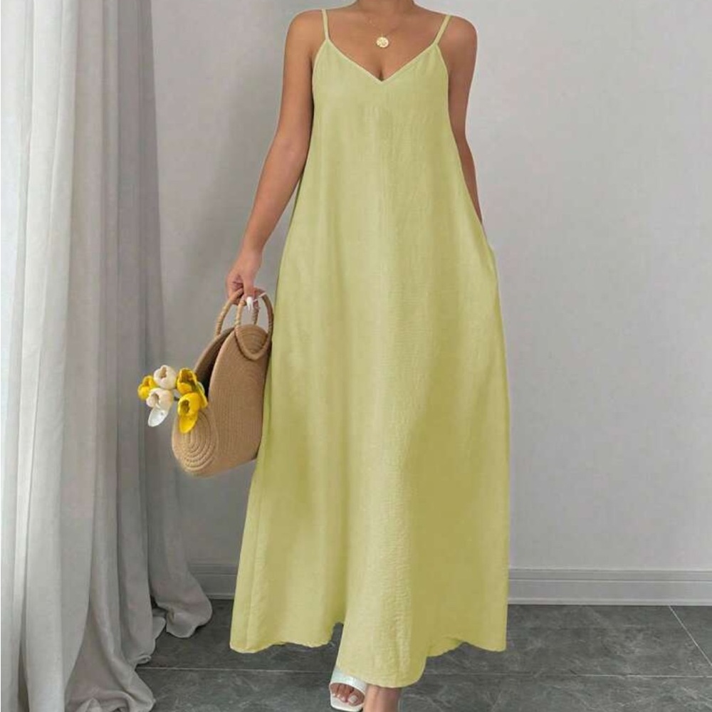 Elegant Yellow Maxi Dress